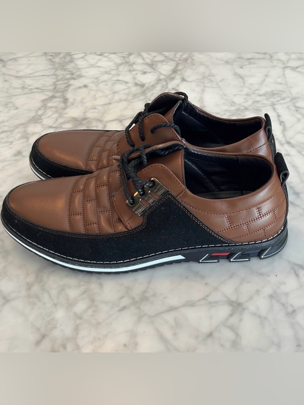 Men's Gatsby Brown and Black Orthopedic Dress Shoes